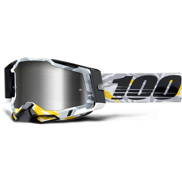 100% - Masque Racecraft 2 Korb - Silver Mirror Camouflage Gris / Noir / Orange