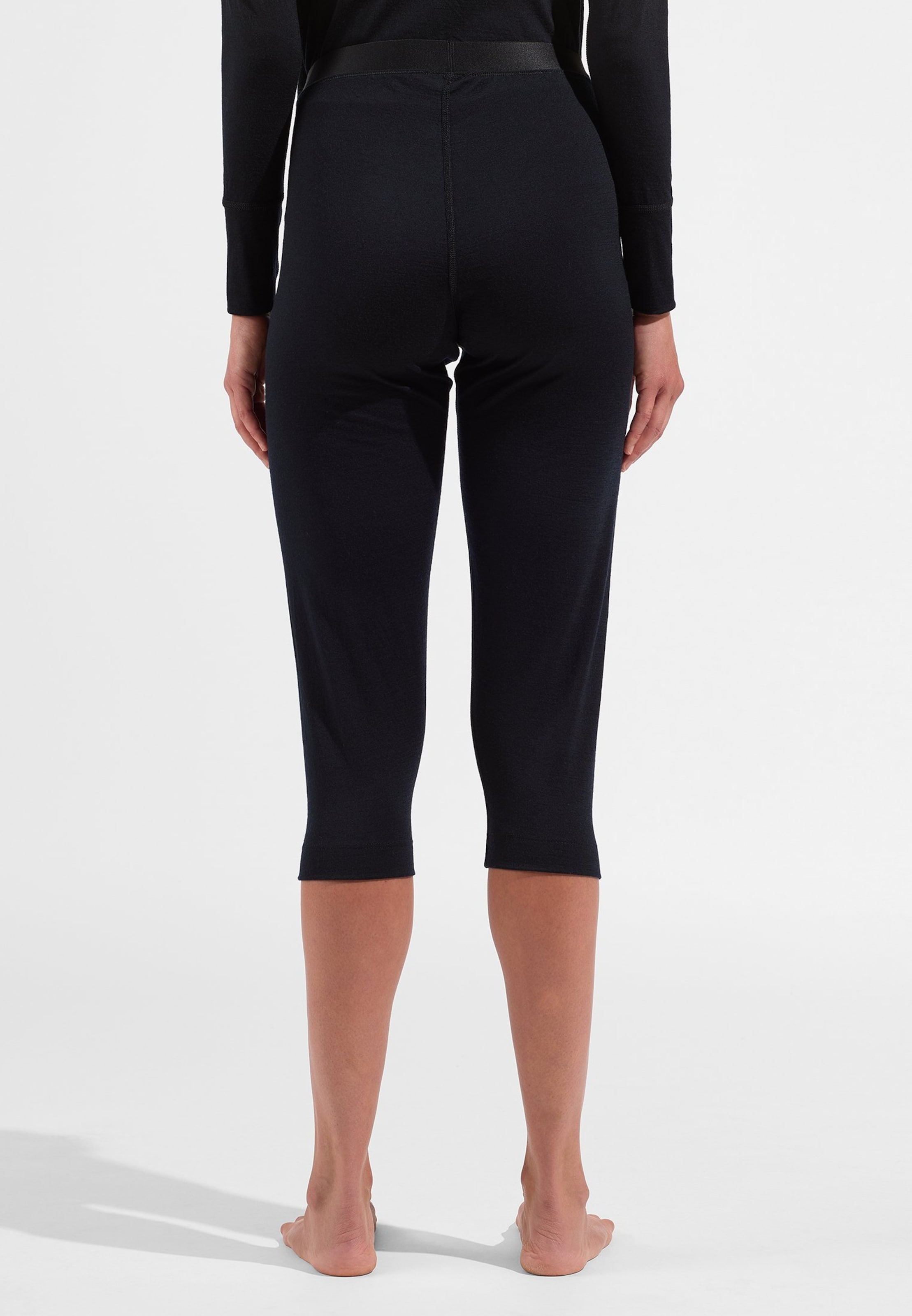 Natural Merino 200 Base Layer 3/4 Tights in black