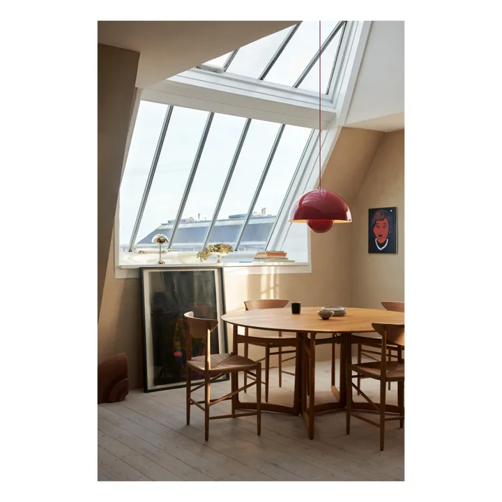 & Tradition Suspension Flowerpot VP2, Verner Panton, 1968 | Rouge vermillon