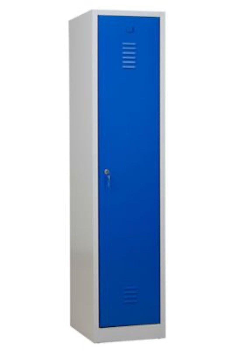PROREGAL Garderobekast Camel 1 Compartiment Met Pro Divider HxBxD 180 x 41 x 50 cm Cilinderslot Grijsblauw