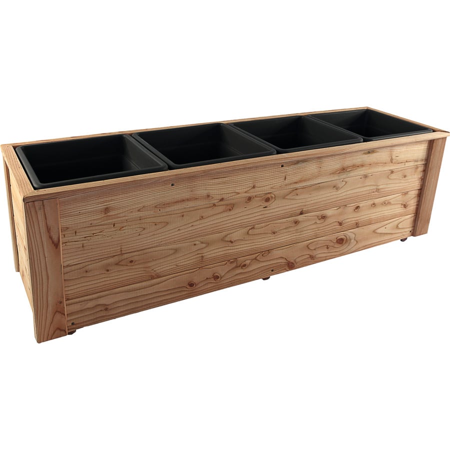 Blumenkasten 69 Lärche, 2 Einsätze