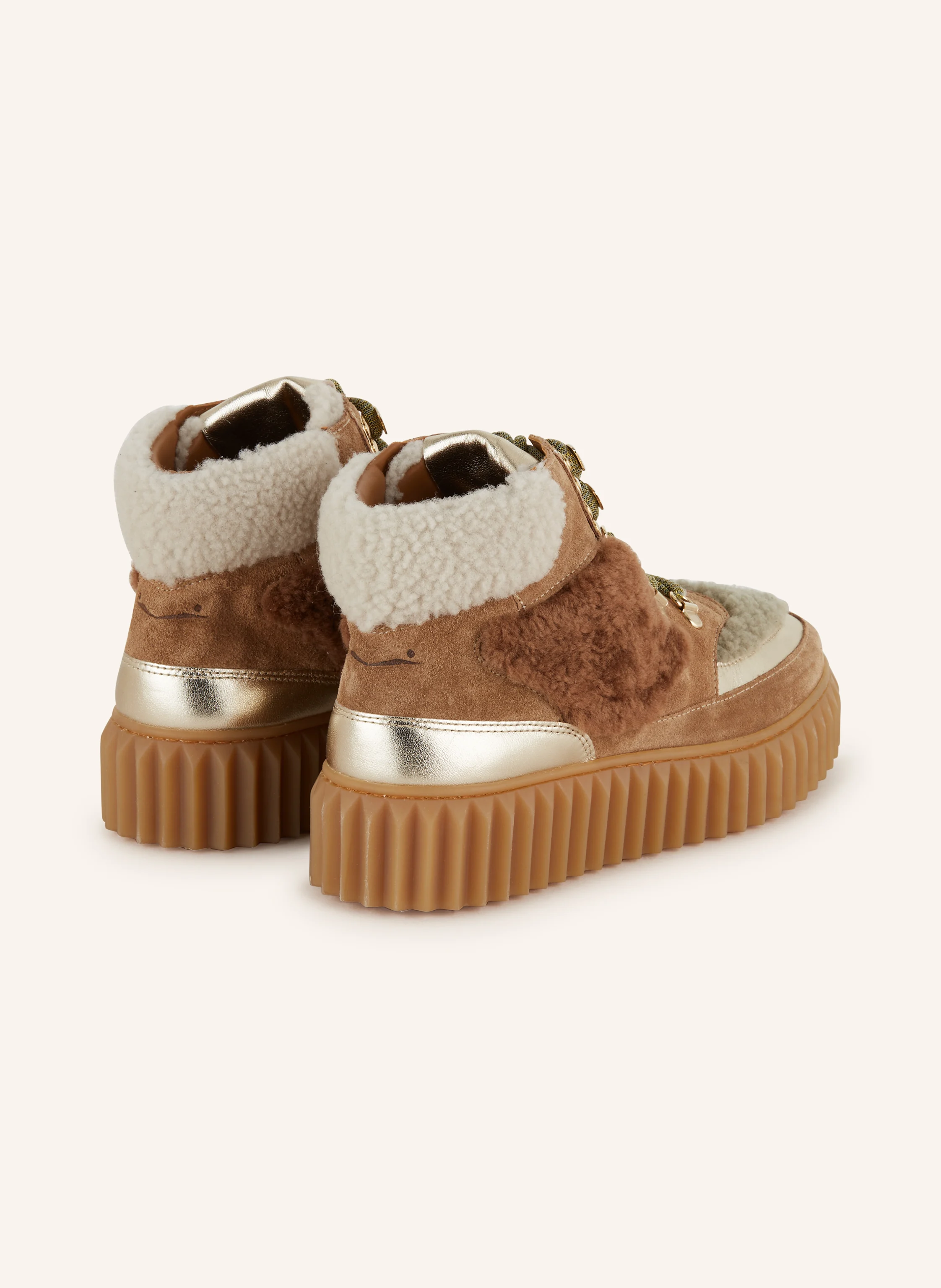 VOILE BLANCHE Schnürboots EVA mit Teddyfell