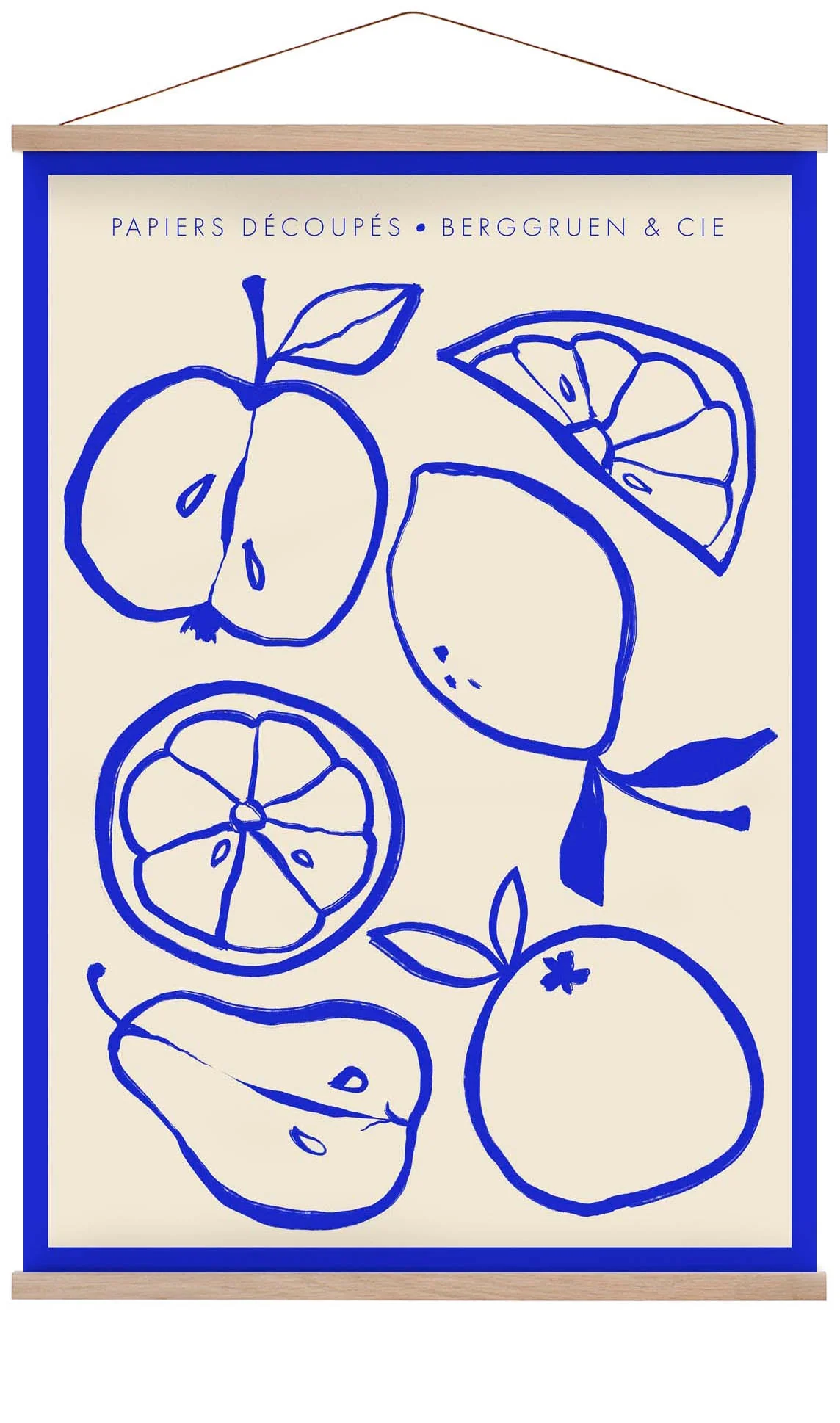 Fruitbowl Blue Papiers Découpés Kunstausstellung