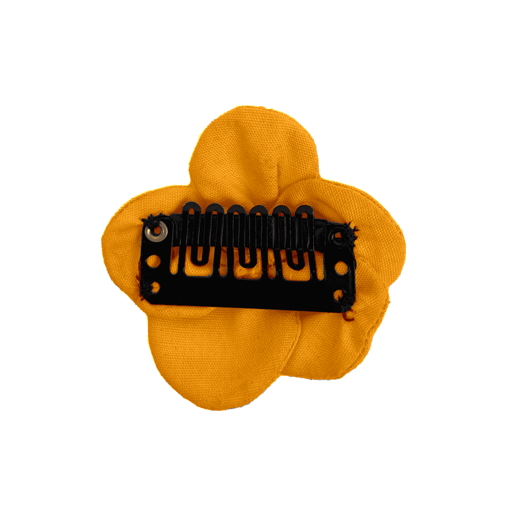 Mini Barrette Pétales De Fleur Ochre