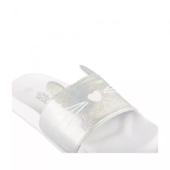 Claquettes BLANC LOVELY SKULL
