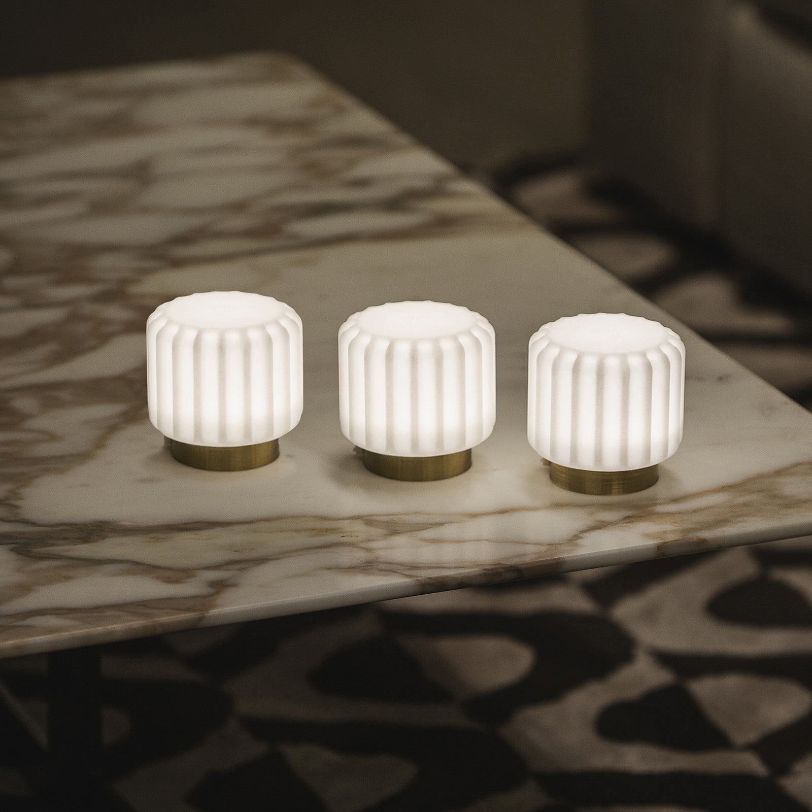 Dentelles 9cm Licht gold, 3er Set