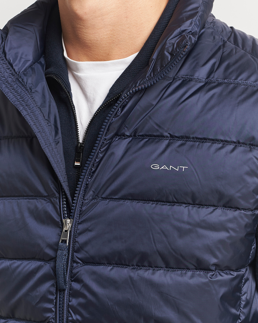 GANT The Light Down Gilet Evening Blue