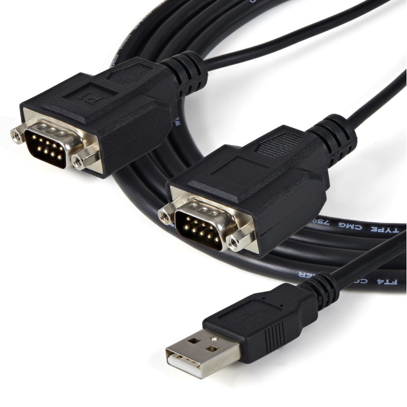 StarTech.com Câble adaptateur FTDI USB vers série RS232 2 ports avec mémorisation du port de communication