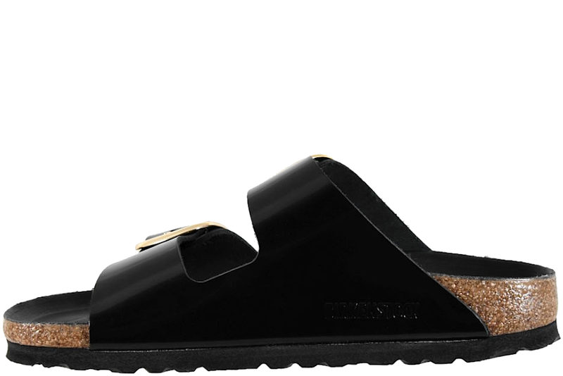 BIRKENSTOCK ARIZONA BIG BUCKLE SLENTERS I SORT POLIDO