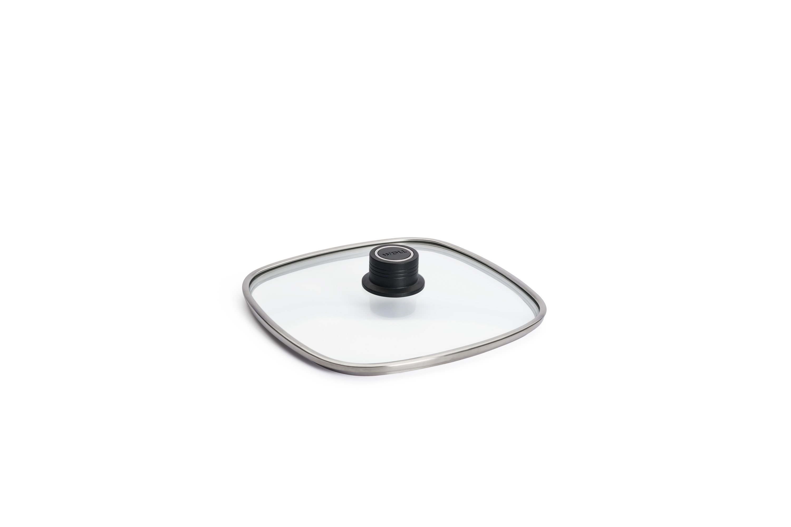 Logic Sicherheitsglasdeckel, viereckig - Deckelknopf: Phenolik-Knopf