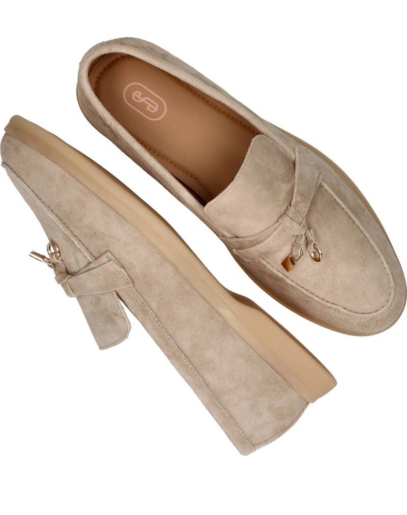 Shoecolate Instappers Taupe Dames