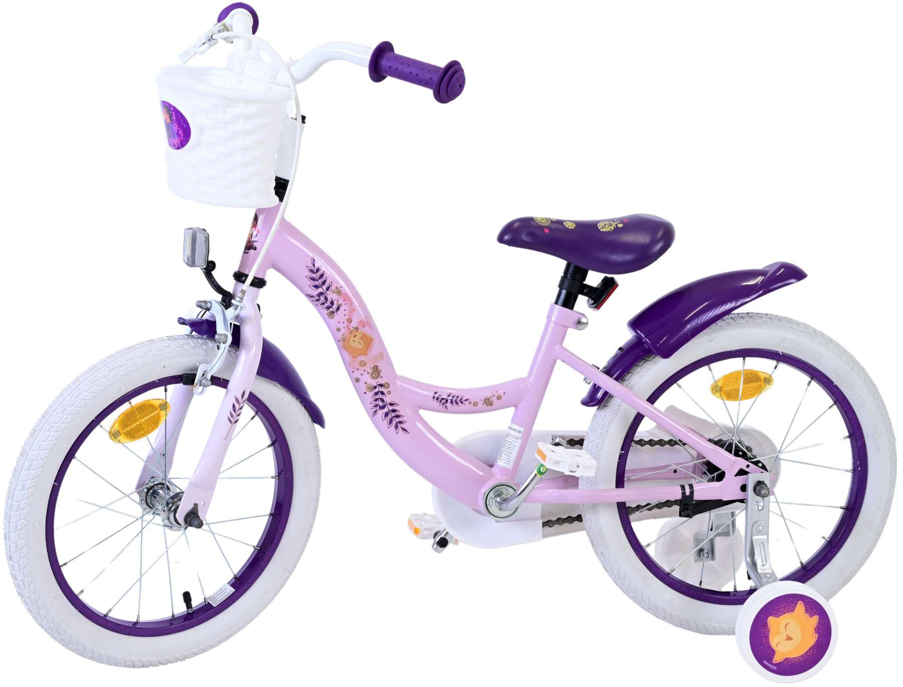 Kinderfahrrad Disney Wish Fahrrad für Mädchen 14 Zoll Kinderrad Rosa