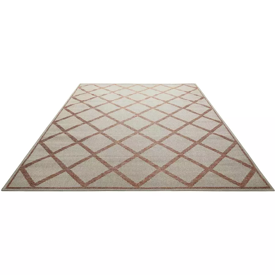 Homie Living Outdoorteppich In & Outdoor Bergamo beige rot
