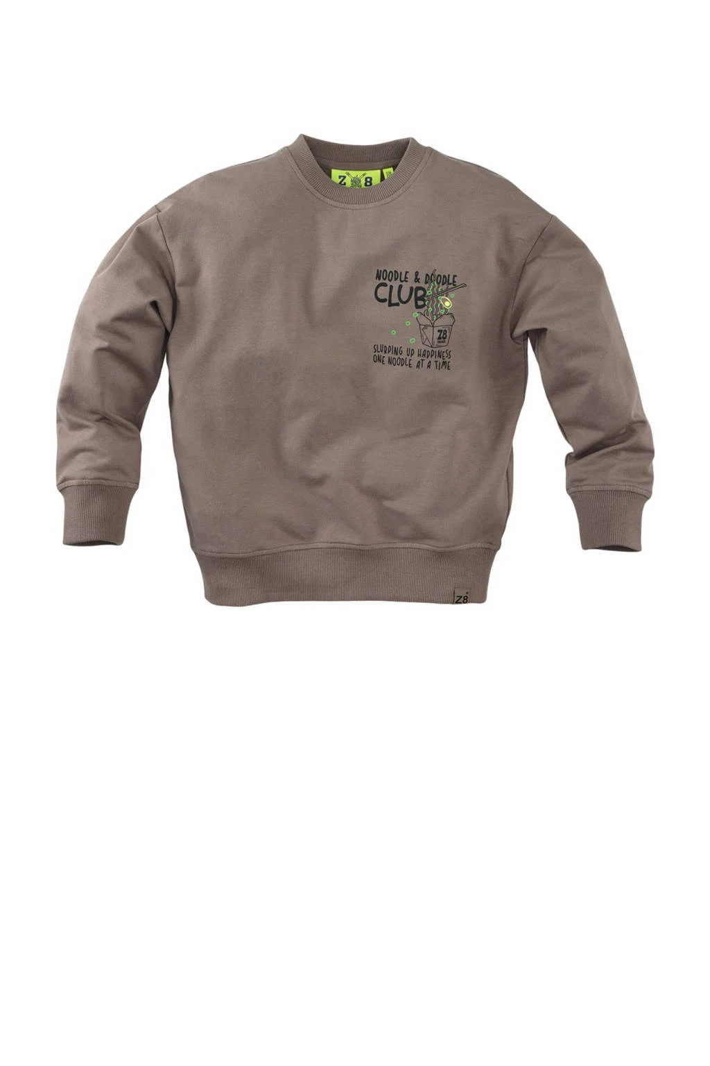 Z8 kids sweater Pharo met backprint taupe
