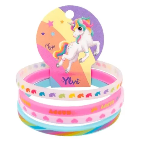 Depesche Ylvi & the Minimoomis Silikon Armbänder, 1 Set, 4-fach sortiert