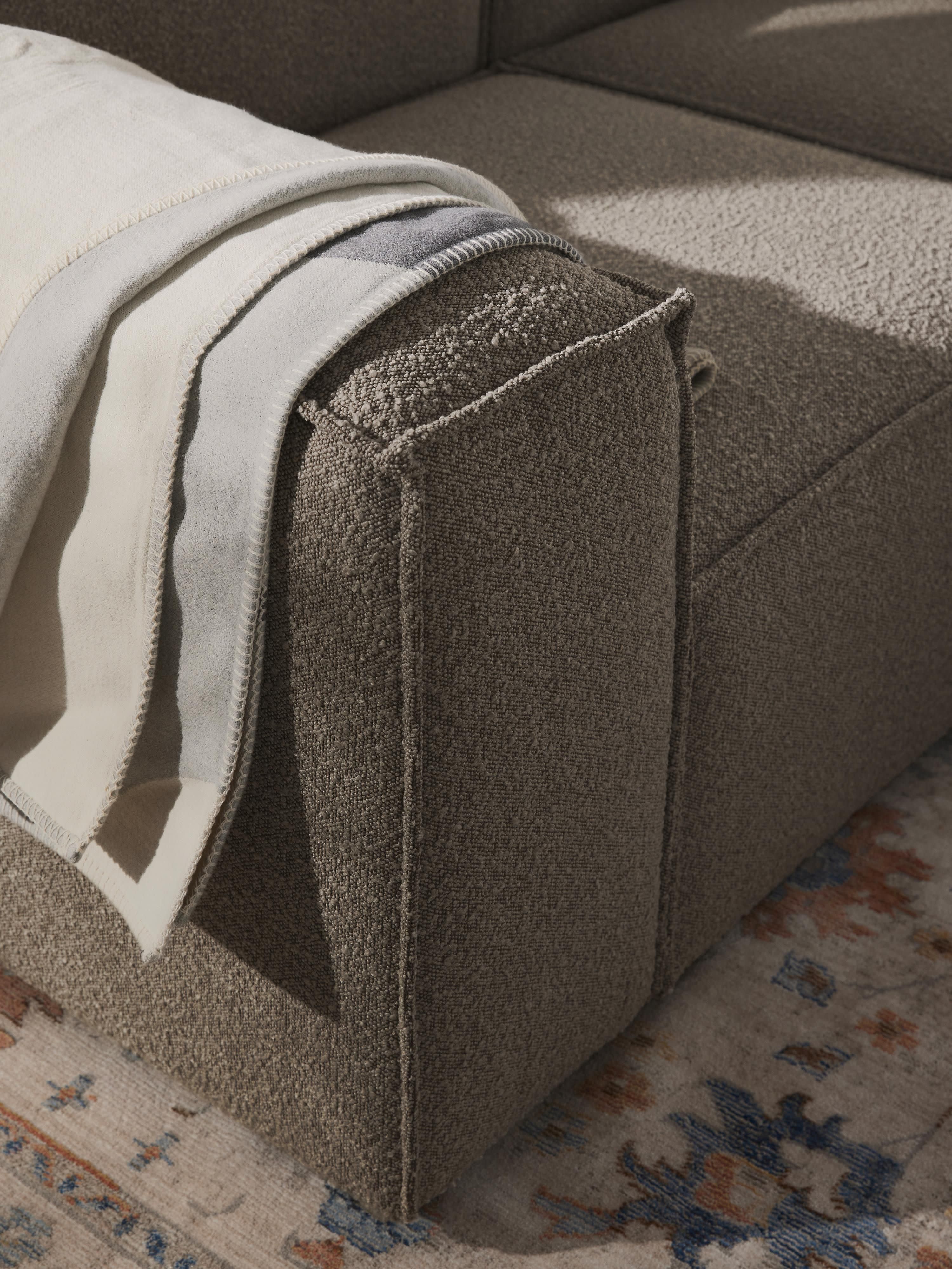 Bouclé modulaire hoekbank Lennon (2-zits)