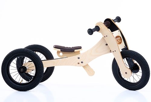 Trybike wood 4-in-1 loopfiets - bruin/zwart