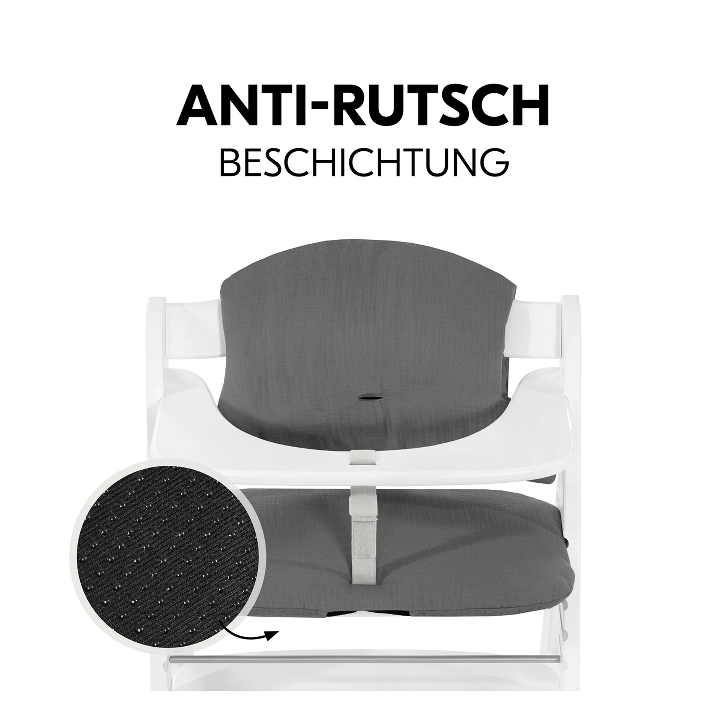 Hauck Sitzkissen Select Musselin dark grey