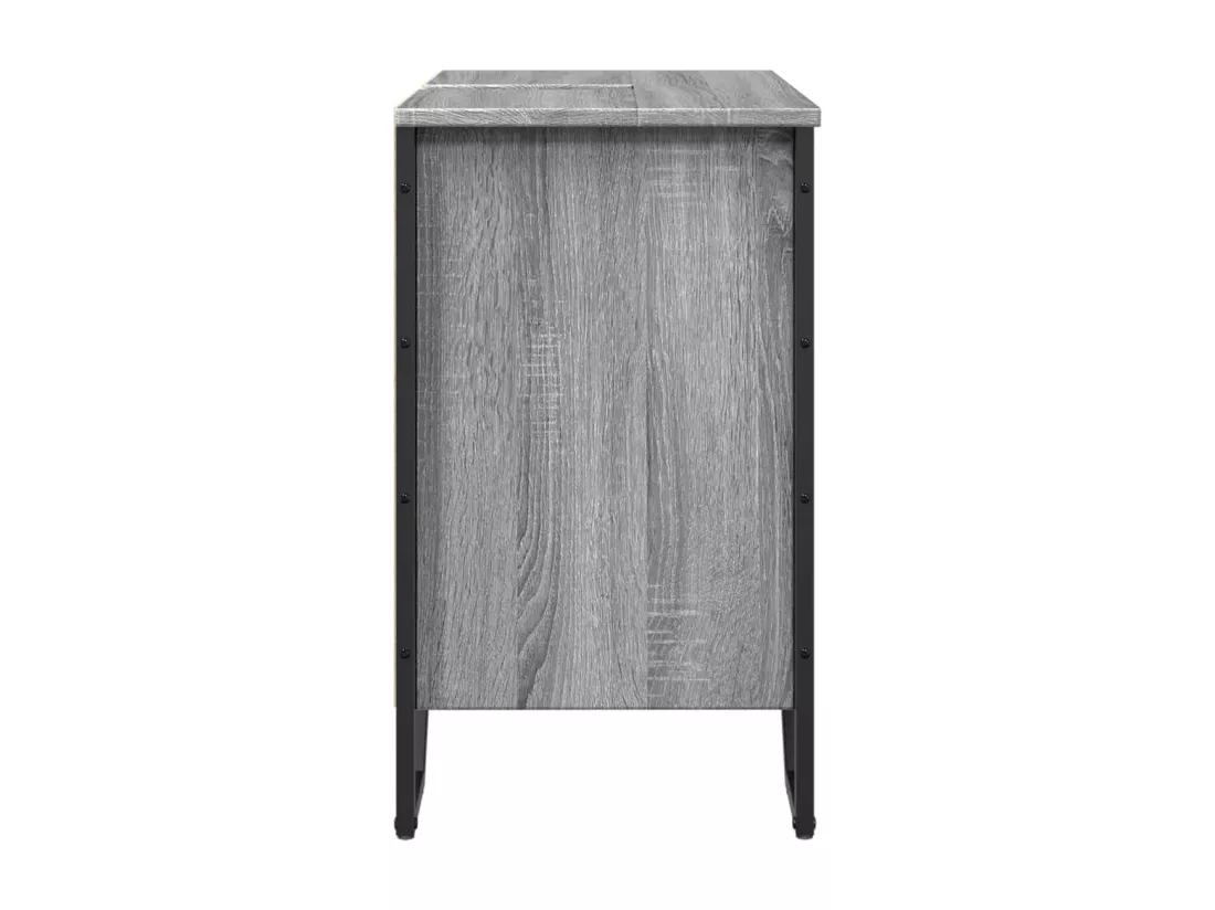 Armoire lavabo de salle de bain sonoma gris 60x35x60 cm