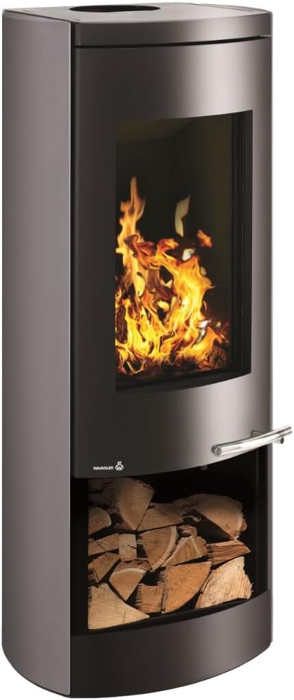 Wamsler W20001138150 Myra-H Kaminofen Stahl Schwarz/Grau/A+