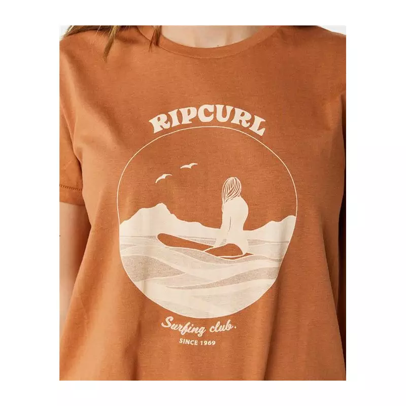 Teeshirt femme RIPCURL Re-Entry Crew Neck Tee Light Brown