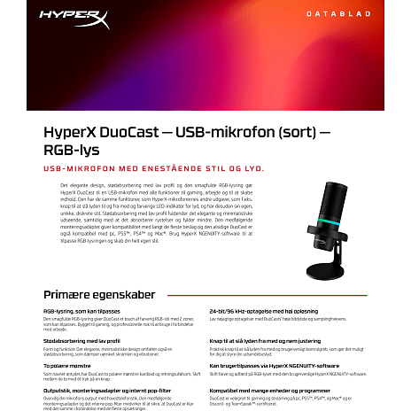 HyperX DuoCast - RGB USB Mikrofon