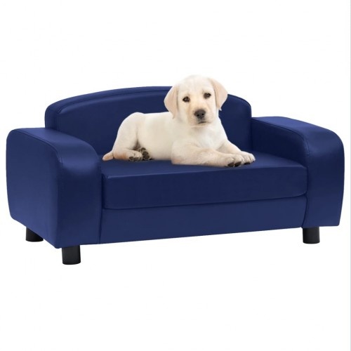 Sofá grande para cães na cor azul