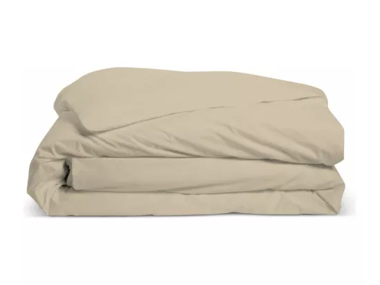 Housse de couette unie 100% Percale de coton - Lin - 220x240cm