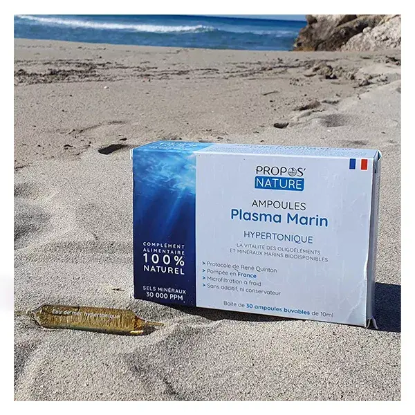 Propos'Nature Quinton Plasma Marinho Hipertônico de Água do Mar 30 Ampolas