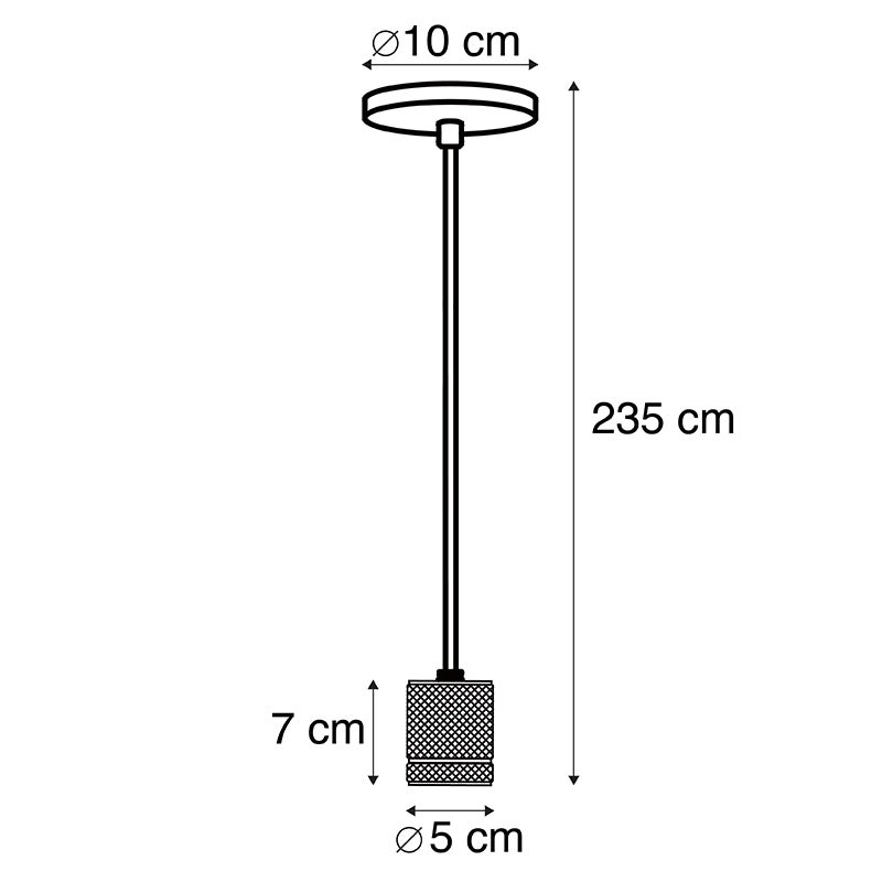 Hanglamp zwart 1-lamp - Cavalux