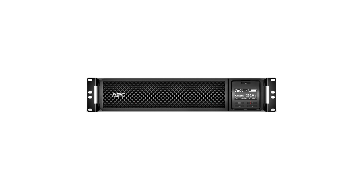 APCSmart-UPS On-Line 3000VA SRT3000RMXLW-IEC ups  (Zwart, 2700 W, 2U, 6x C13 + 2x C19, SmartSlot, Verlengde runtime, Rail kit inbegrepen)