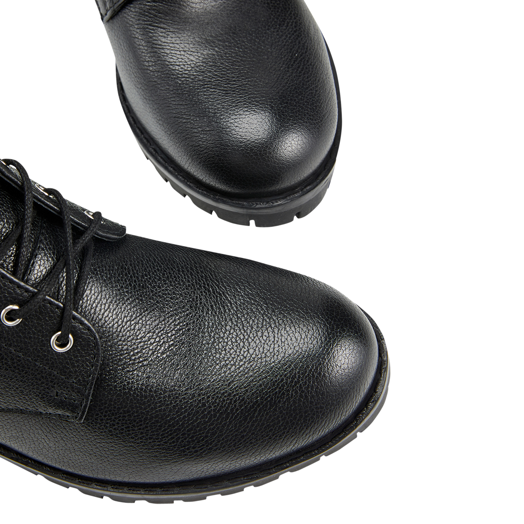 DAVINA - Bottines à lacets en cuir | Noir