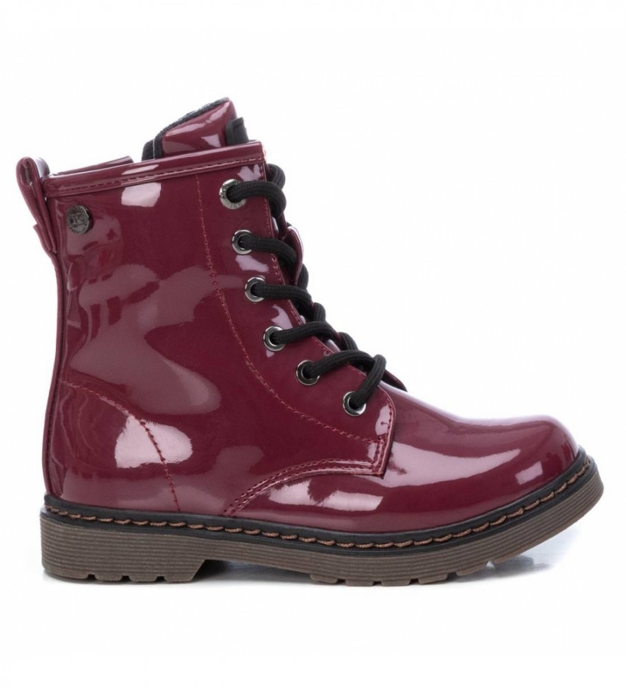 Botas Xti Kids de verniz cor bordô