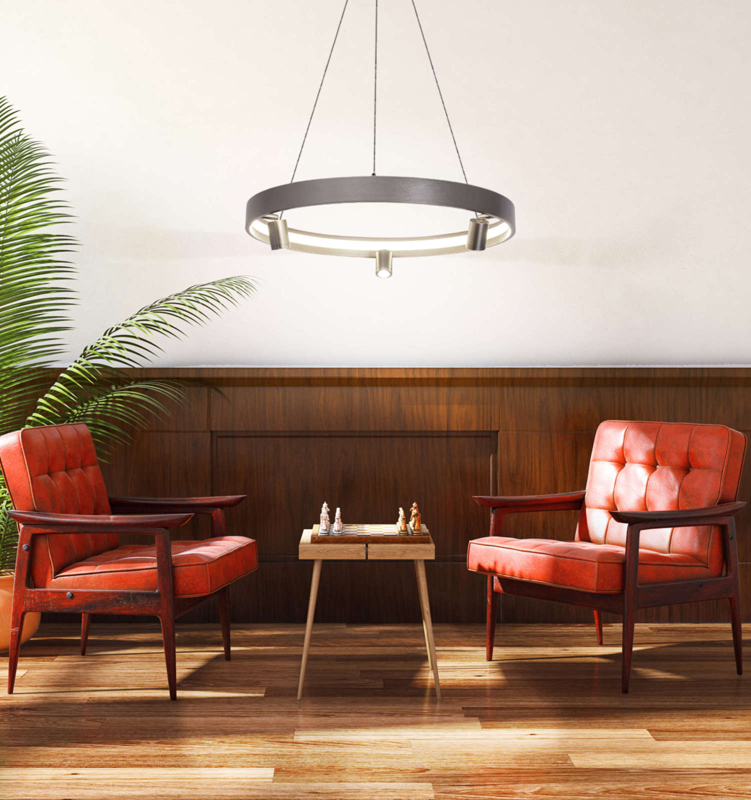 LED-Pendelleuchte TRISTAN - Stahl - 150 cm - dimmbar