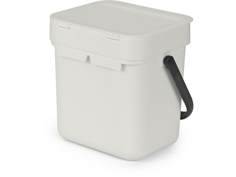 Brabantia Komposteimer Sort & Go 3 l, Hellgrau Abfallbehälter