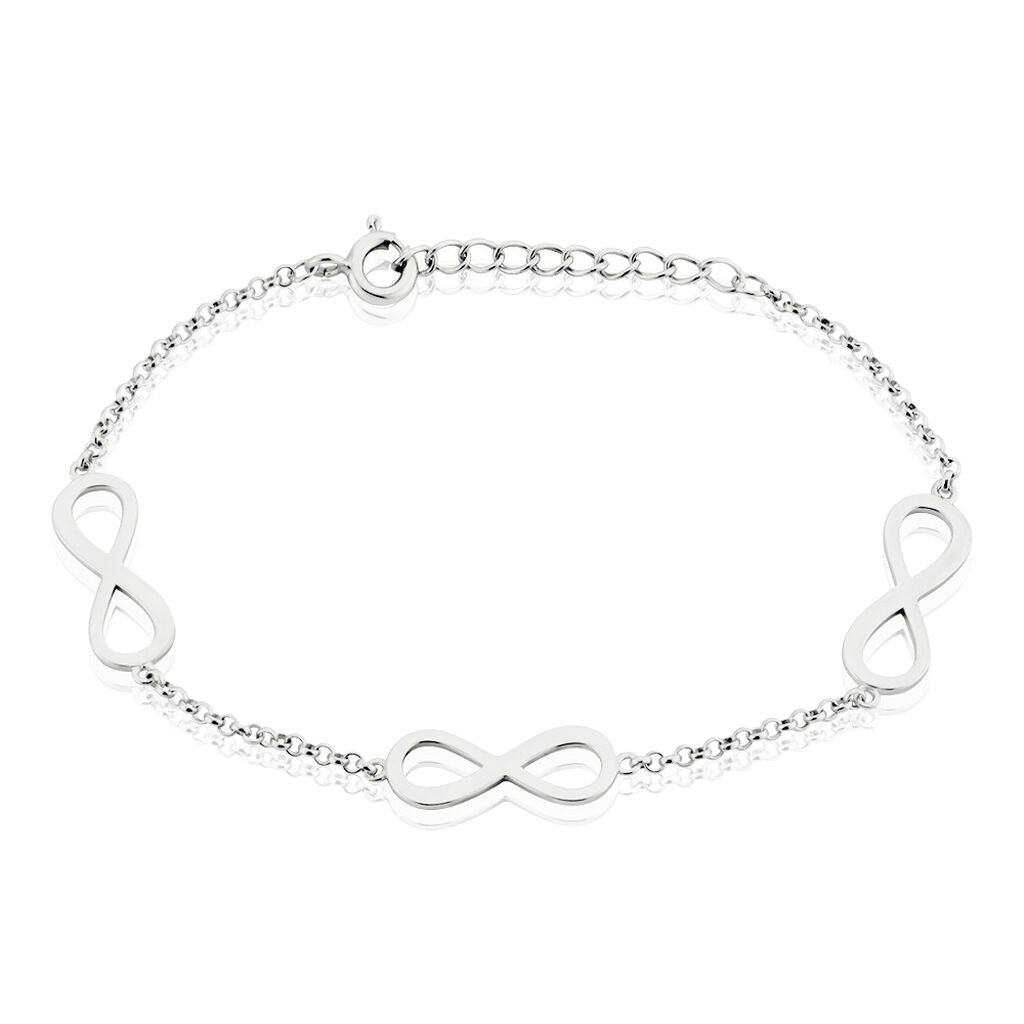 Bracelet Aliya Argent Blanc Rhodié