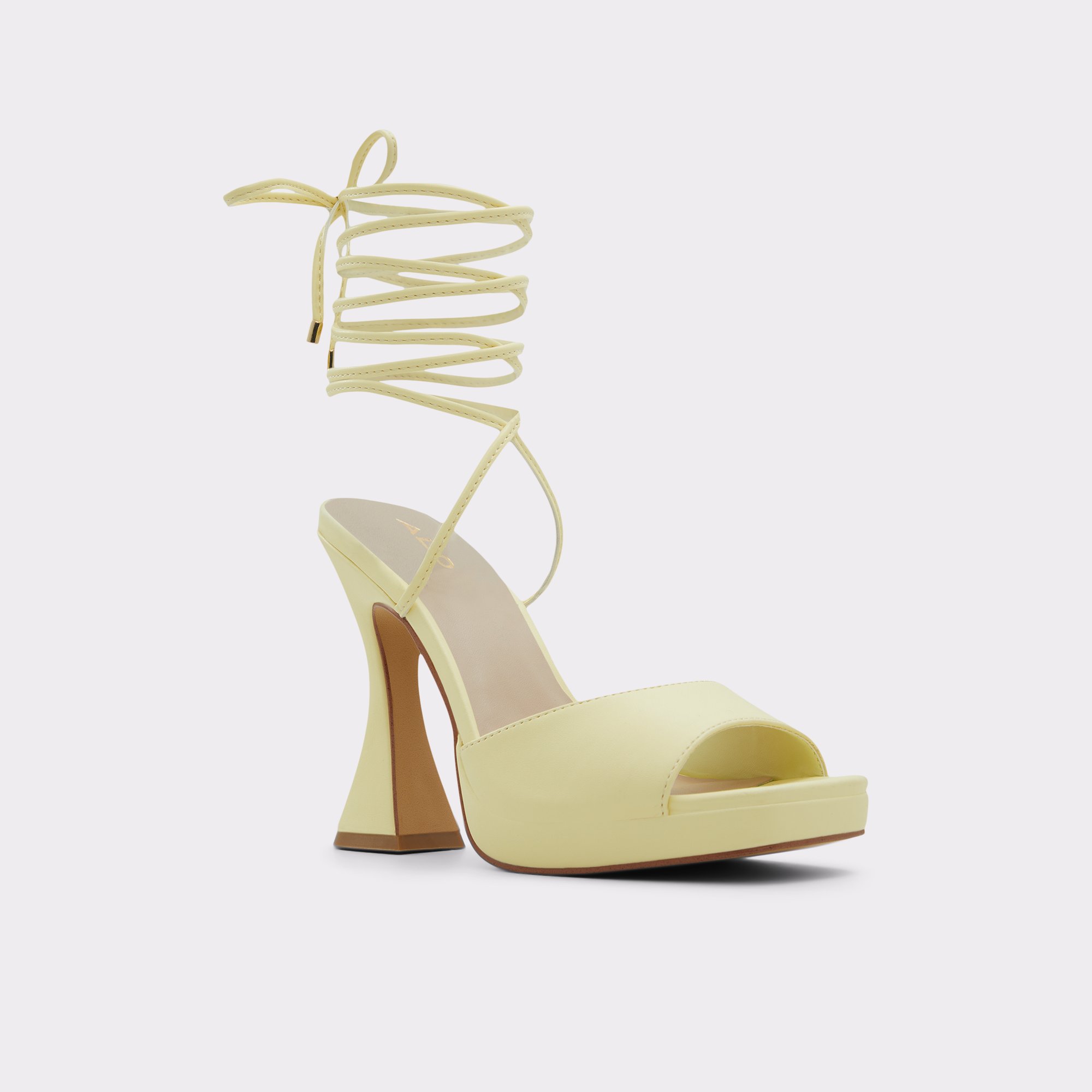 Daphnee Light Yellow Women Block Heels