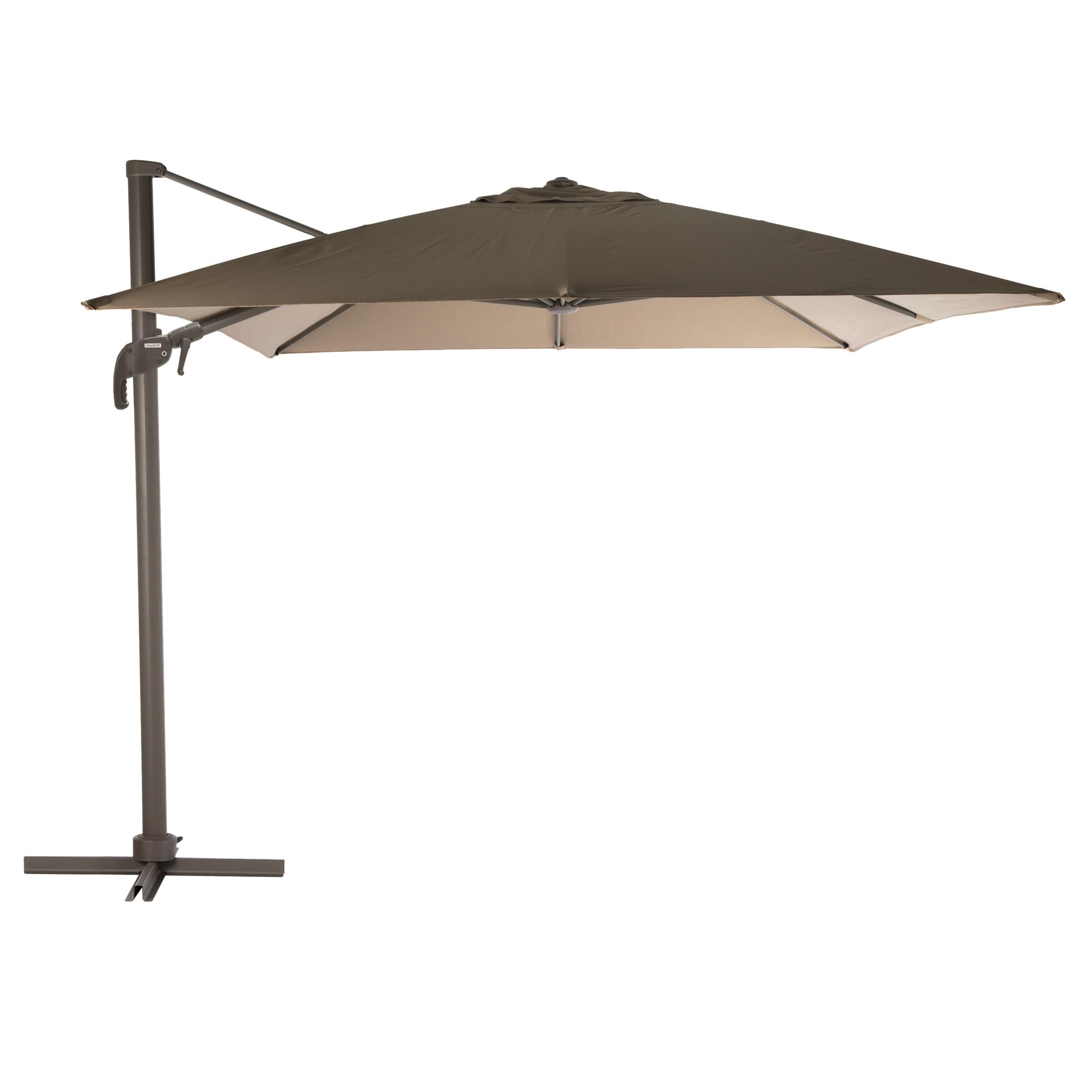 PARASOL DECENTRE ELEA 3X3M NOISETTE
