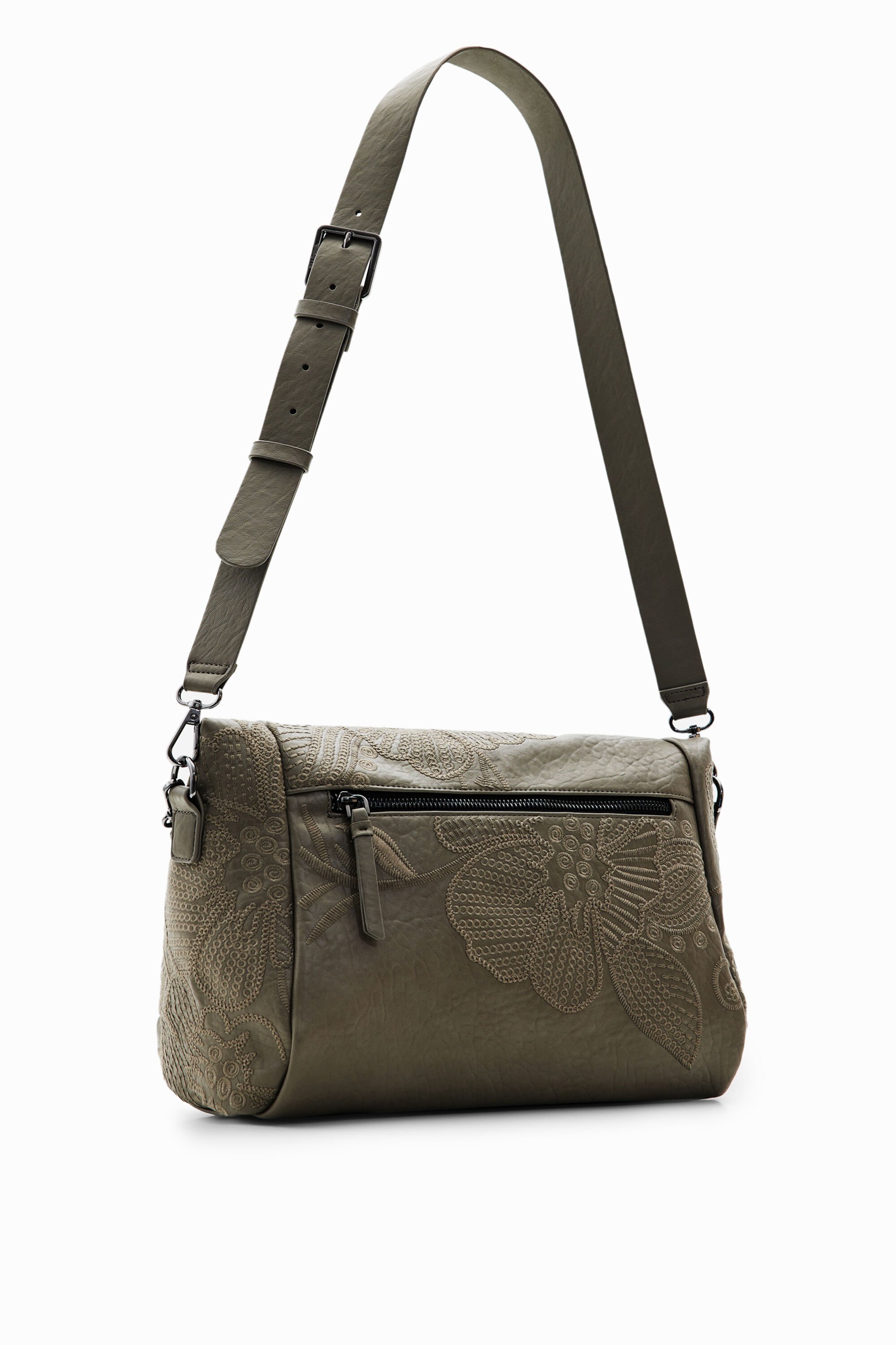 Sac moyen broderie fleurs