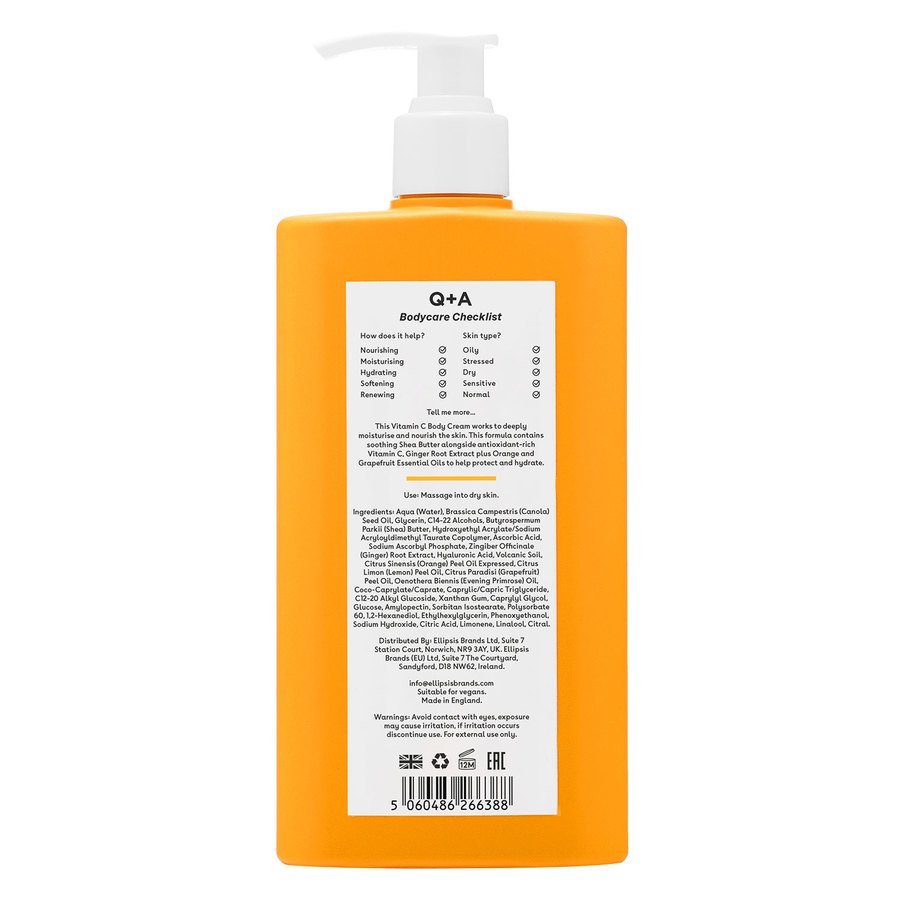 Q+A Vitamin C Body Cream 250ml