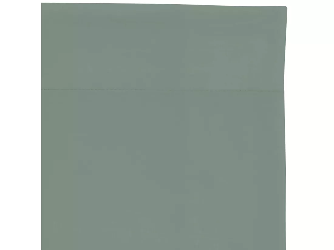 Drap plat 100% coton vert de gris 240x310 cm