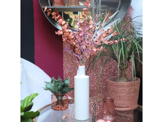 Branche de Fleurs «Cristal» en verre transparent 90 cm