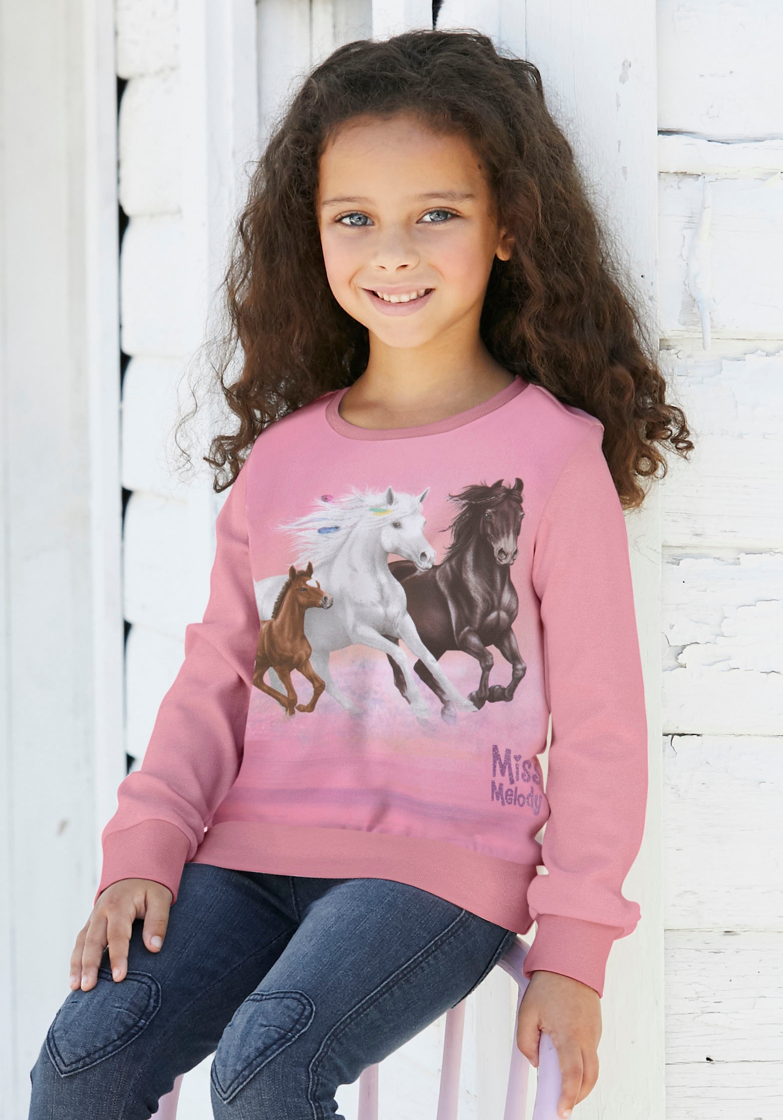Miss Melody Longsweatshirt , für Pferdefreunde