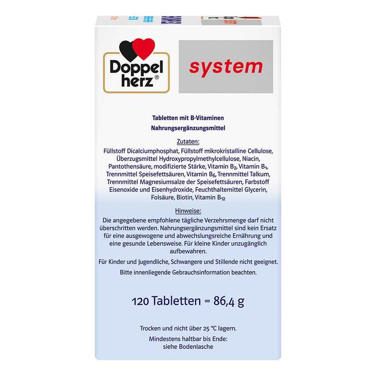 Doppelherz B-Komplex system Tabletten, 120 St