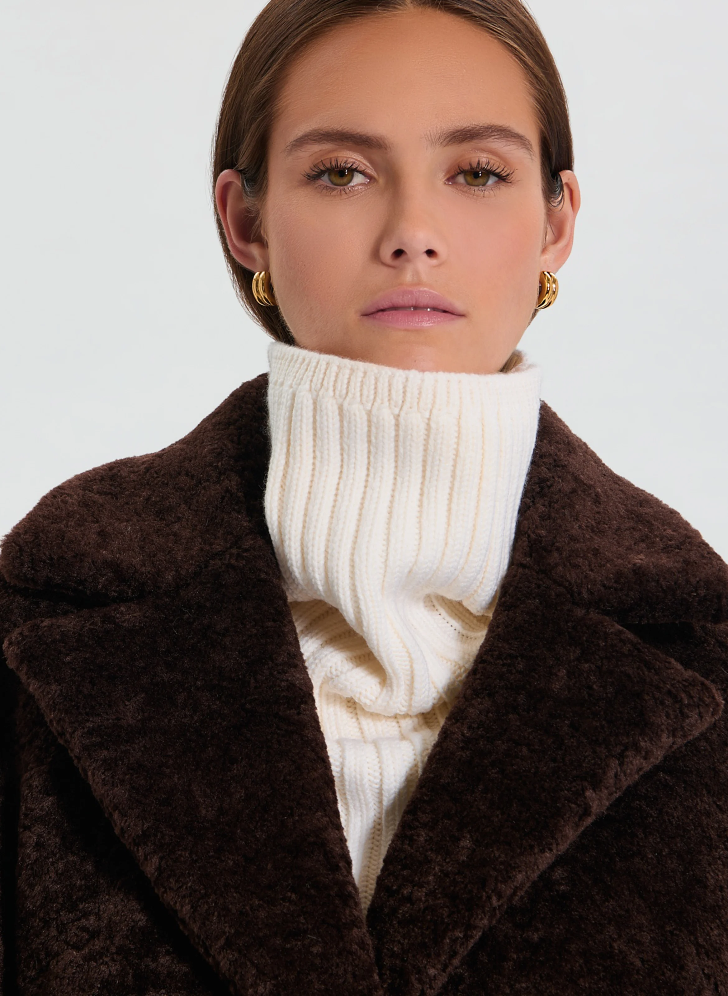 AMORE - Col montant en laine | Blanc