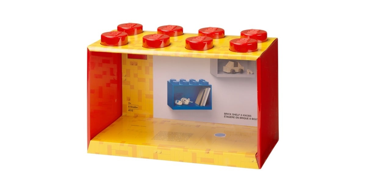 Room CopenhagenLEGO Brick Shelf, 8 noppen wandschap  (Rood)