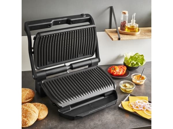 Tefal Optigrill+ XL GC727810, Sort, Metall, Rektangulær, Knapper, 800 cm², 400 x 200 mm