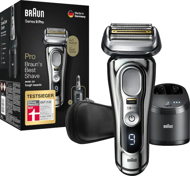 Braun Elektrorasierer »Series 9 Pro 9466cc« 5-Stufen-Reinigungs- und Ladestation 1 Stk. Aufsätze Wet&Dry, 4+1 Scherkopf