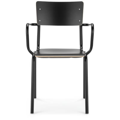 Armlehnstuhl Colegio, Schwarz / Tiefschwarz RAL 9005