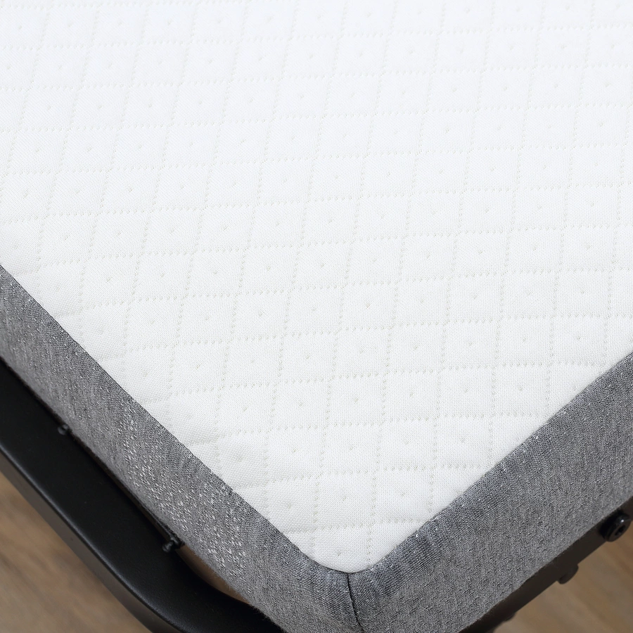 HOMCOM Klappbett mit Reißverschluss, 4 Universalrädern schwarz, weiß